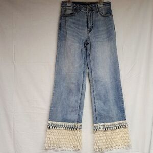 Custom Cropped Wide Leg Jeans